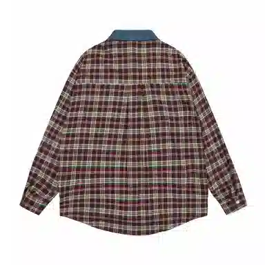 Pirkadat Plaid Denim Collar Shirt