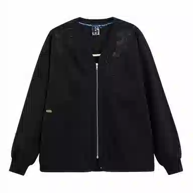 鬼洗 暗影金鱼绣花纯色夹克外套 男