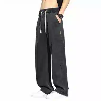 协协乐 宽松阔腿休闲时尚牛仔裤 男款