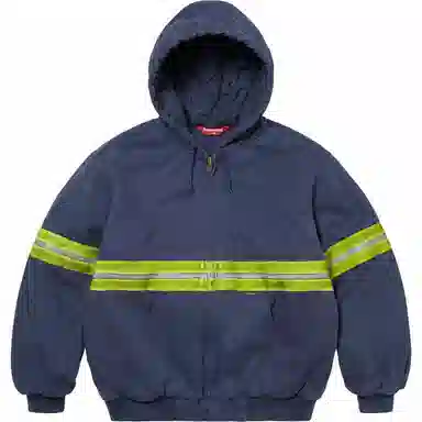 Supreme Reflective Stripe Hooded Work Jacket