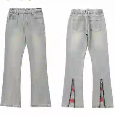 宝米卡 美式高街直筒牛仔裤 男女同款