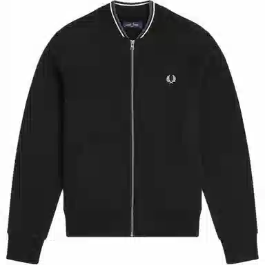 Fred Perry Logo Zip Jacket Black