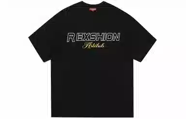 REXSHION Vintage Floral Embroidered Logo T-Shirt
