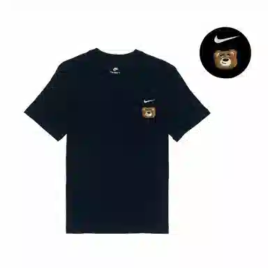 Nike Retro Bear Embroidered Tee Black