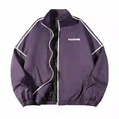 大卫贝肯 美式潮牌字母印花宽松舒适户外防风保暖高街机能风痞帅飞行夹克外套 男女同款 杏色