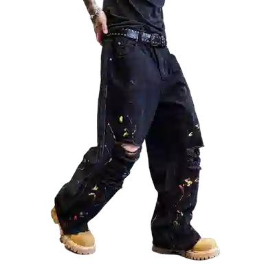 PANDA ADEVIL Ink Wash Denim Pants