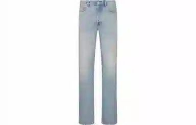 DIOR Washed Straight Jeans Light Blue