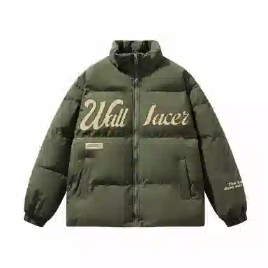 三体 面壁者系列 美式复古简约基础款字母印花加厚保暖防风防水防寒户外机能风宽松百搭立领开衫潮牌面包服棉服 男女同款