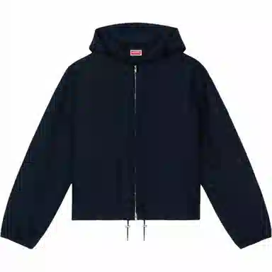 KENZO SS25 Cotton Jacquard Hoodie Jacket Blue Black