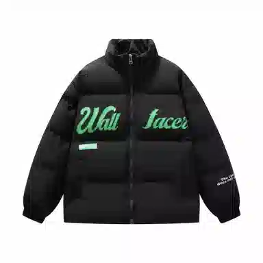 三体 面壁者系列 美式复古简约基础款字母印花加厚保暖防风防水防寒户外机能风宽松百搭立领开衫潮牌面包服棉服 男女同款