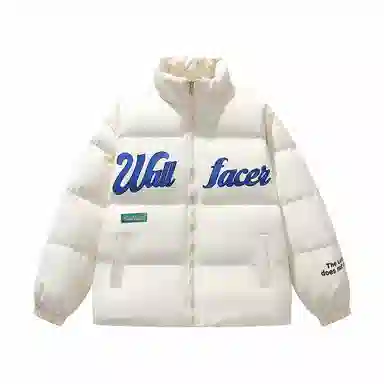 三体 面壁者系列 美式复古简约基础款字母印花加厚保暖防风防水防寒户外机能风宽松百搭立领开衫潮牌面包服棉服 男女同款