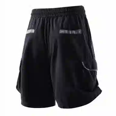 敦煌博物馆 美式复古纯棉重工做旧水洗大码多口袋机能风宽松透气工装休闲短裤 男女同款