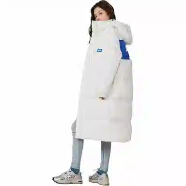 雅鹿 中长款保暖长袖羽绒服 男女同款