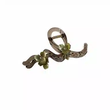 水中玉 高级感花朵抓夹大号后脑勺鲨鱼夹子头饰发量多发卡 亚克力 发夹 女款