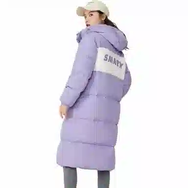 雅鹿 中长款保暖长袖羽绒服 男女同款