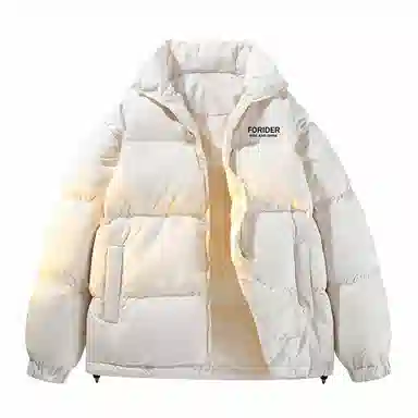 FORIDER Retro Letter Print Down Jacket