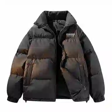 FORIDER Retro Letter Print Down Jacket