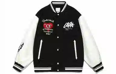 Guuka Retro Heart Colorblock Down Jacket