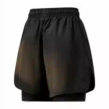 兰缪 日系纯色透气柔软户外宽松亲肤运动五分裤休闲短裤 男女同款