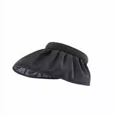 钓鱼熊 夏季防紫外线黑胶遮阳帽空顶户外贝壳帽大檐遮脸太阳帽子 聚酯纤维 防晒帽 男女同款情侣款