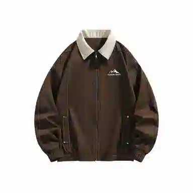 啄木鸟 美式撞色拼接印花宽松户外百搭休闲飞行员夹克外套 男女同款