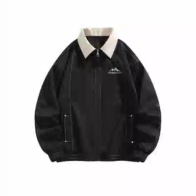 啄木鸟 美式撞色拼接印花宽松户外百搭休闲飞行员夹克外套 男女同款