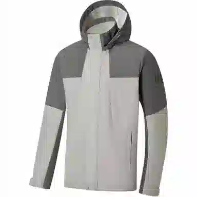 Xtep Training Series Hooded Zip Jacket Frost Gray/Dark Water Green
