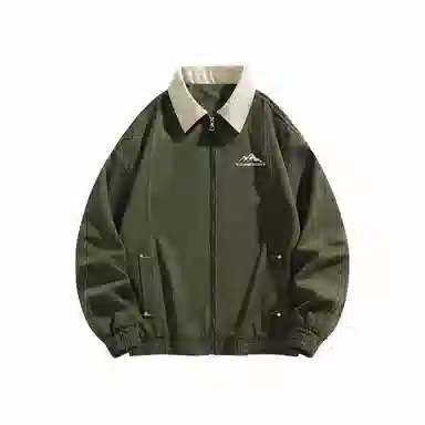 啄木鸟 美式撞色拼接印花宽松户外百搭休闲飞行员夹克外套 男女同款