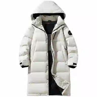 雅鹿 潮牌加厚保暖极寒户外时尚连帽百搭舒适长款羽绒服 男女同款