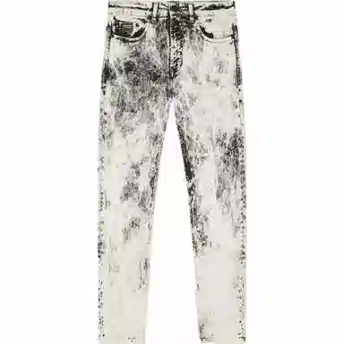 Versace Jeans Couture Bleached Slim Low-Rise Jeans White