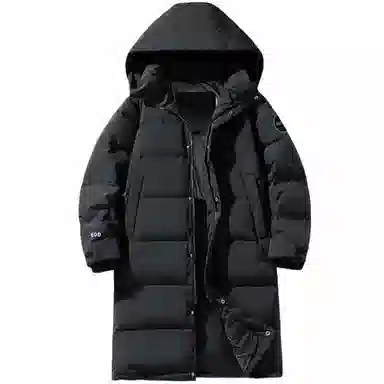 雅鹿 潮牌加厚保暖极寒户外时尚连帽百搭舒适长款羽绒服 男女同款