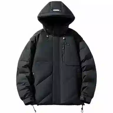 雅鹿 潮牌厚款御寒保暖时尚连帽城市户外百搭舒适宽松羽绒服 男款