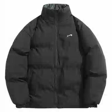 贵人鸟 双面穿立领落肩宽松纯色加厚面包拉链棉服 男女同款