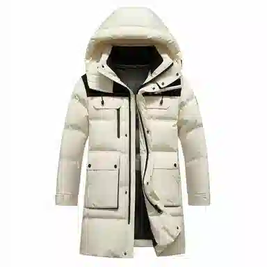 鸭鸭 时尚百搭过膝长款加厚羽绒服 男款