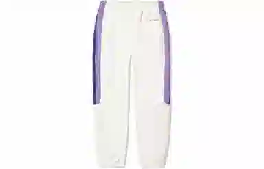 中国李宁 重燃系列  抽绳束口撞色休闲针织运动裤 男女同款 米白色