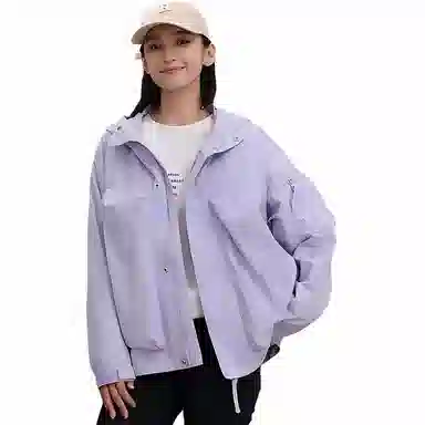 鸭鸭 山系户外工装大口袋宽松时尚百搭连帽夹克外套 男女同款