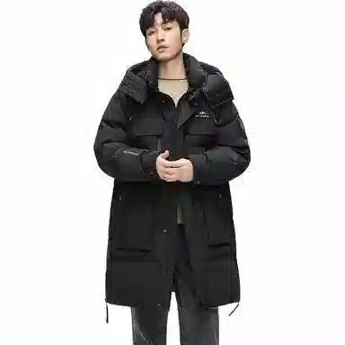 鸭鸭 时尚百搭过膝长款加厚羽绒服 男款