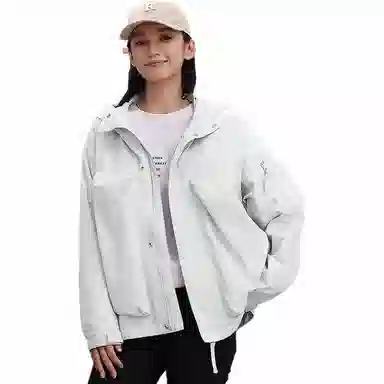 鸭鸭 山系户外工装大口袋宽松时尚百搭连帽夹克外套 男女同款