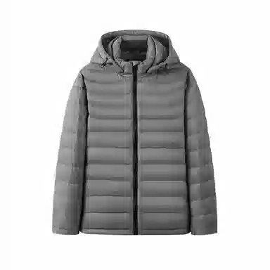 红豆 加厚纯色连帽长袖羽绒服 男款