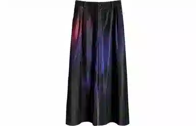 幻象者 渐变印花垂感九分裤阔腿直筒裤休闲裤 男女同款 黑色