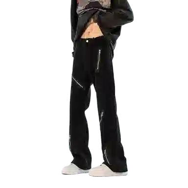 PANDA ADEVIL Cleanfit Wide-Leg Pants Black