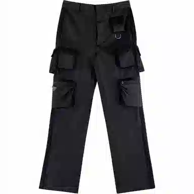 Prada SS24 Logo Pocket Cargo Pants Black