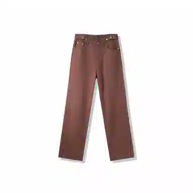 我是大卫 美式高街复古水洗直筒潮牌百搭纯色流行牛仔裤 男女同款