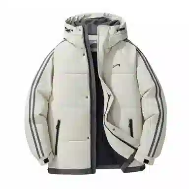 贵人鸟 面包服条纹加厚保暖连帽棉服 男女同款