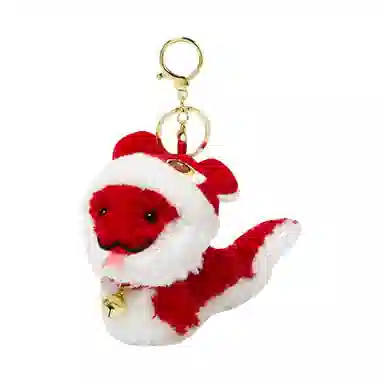 纳兰杜 丑萌国潮小红蛇挂件公仔玩偶挂饰小众可爱 毛绒 钥匙扣包周边 女款 红色