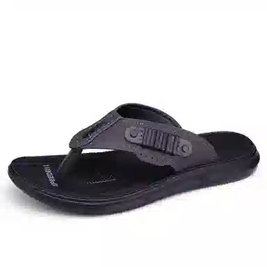 潮泽 舒适简约耐看 橡胶底 车缝线 速干人字拖鞋 男款