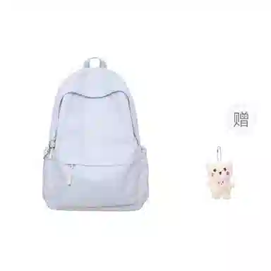 普乐威 小清新学院风纯色韩版简约百搭 尼龙 双肩包 大号 男女同款情侣款 多色