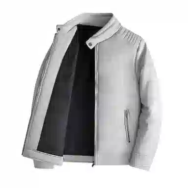 厚款加绒防风保暖纯色割圈绒长袖休闲基础皮棉衣皮衣 男女同款