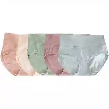 莫代尔 提花收腹高弹不勒无痕透气内裤 女款 组合装