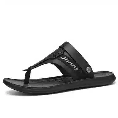 潮泽 简约百搭 舒适日常 车缝线 防臭防磨防滑速干人字拖鞋 男款